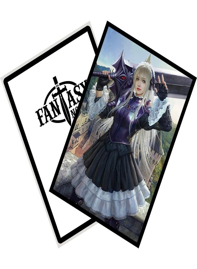Fantasy North - Sharlotte - Maiden Knight - 100 Smooth Matte TCG Trading Card Sleeves - Anime - Fits Magic MTG Commander Pokemon and Other Card Games - Playing Card Sleeves - Image 4